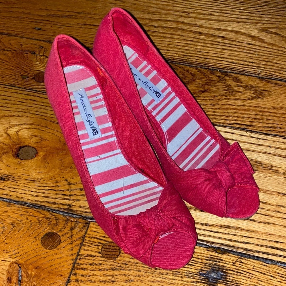 American Eagle Outfitters Vibrant Red Loafers